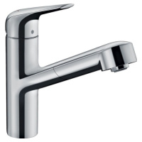 Drezová batéria Hansgrohe Focus s vyťahovacou sprškou chróm 71865000