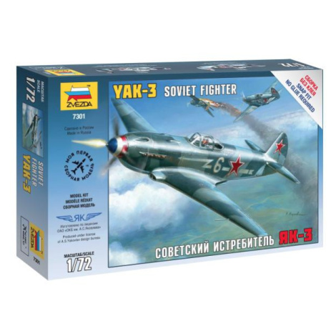 Snap Kit letadlo 7301 - Yak-3 Soviet Fighter (1:72) Zvezda