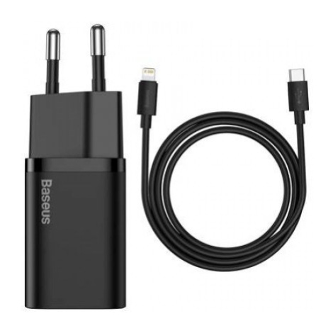 Baseus Super SI set adaptéra USB-C 20W a kábla USB-C do Lightning 1m, čierna