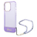 Plastové puzdro Guess na Apple iPhone 14 Pro GUHCP14LHGCOHU IML Electro Cam w. Strap Translucent