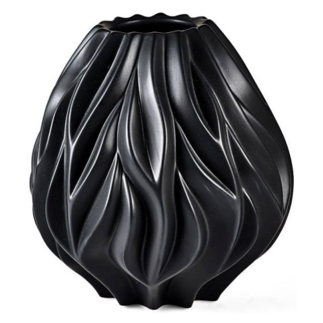 Čierna porcelánová váza Morsø Flame, výška 23 cm