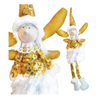 Žltý vianočný anjel s visiacimi nohami