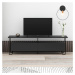 Čierny TV stolík 150x45 cm Dilly – Marckeric