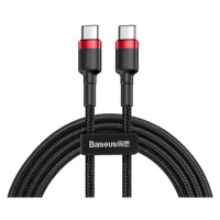 Kábel Baseus Cable Cafule USB-C PD  PD 2.0 QC 3.0 60W 1m (black and red) (6953156285217)