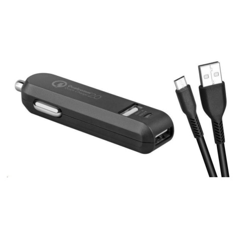 AVACOM CarMAX 2 nabíječka do auta 2x Qualcomm Quick Charge 2.0, černá barva (micro USB kabel)