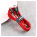 Kábel USB typ-C Baseus Cafule 0,5 m červený