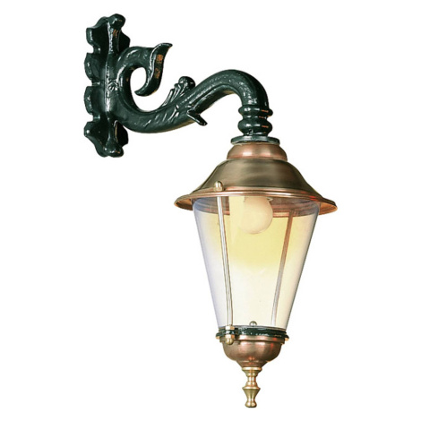 Hoorn - Vonkajšie nástenné svietidlo, spodná zásuvka, zelené