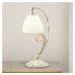 Stolná lampa 1730/1L biela satinovaná slonovina
