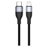 Nabíjací a dátový kábel USB Type-C, Lightning, 120 cm, 3000 mA, 60 W, rýchle nabíjanie, PD, vzor