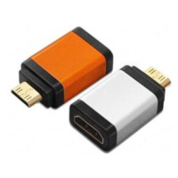 PremiumCord Adapter HDMI Typ A samica - mini HDMI Typ C samec oranžová