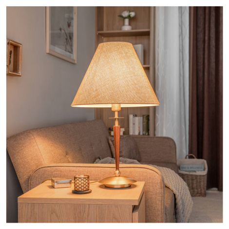 Stolová lampa HML-9009-1EB s textilným tienidlom Avonni