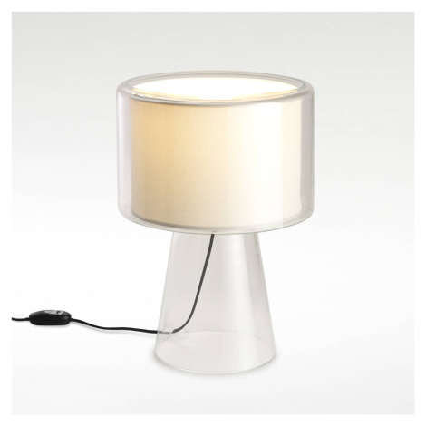 MARSET Stolná lampa Mercer, polyester, Ø 38 cm