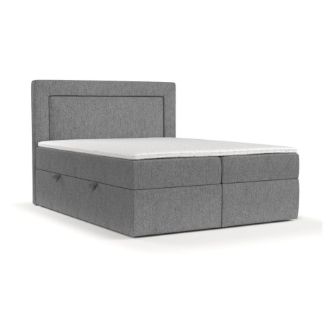 Sivá boxspring posteľ s úložným priestorom 140x200 cm Imagine – Maison de Rêve