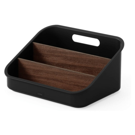 Čierny kúpeľňový organizér na kozmetiku z recyklovaného plastu Bellwood – Umbra