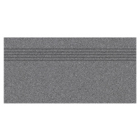 Schodovka Rako Taurus Granit antracitovo šedá 30x60 cm mat TCPSE065.1