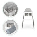Detská stolička na kŕmenie 2v1 v sivobielej farebnej kombinácii