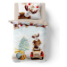 Kvalitex Bavlnené obliečky Vianočný sobík 3D, 140 x 200 cm, 70 x 90 cm