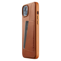 Kryt Mujjo Full Leather Wallet Case with MagSafe for iPhone 15/14 Plus - Tan