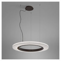 Bover LED závesné svietidlo Roda S/90, hnedá/biela, Ø 90 cm, 1-10V