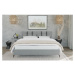 Svetlosivá čalúnená dvojlôžková posteľ s roštom 200x200 cm Tulsa – Ropez