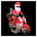 vidaXL Vianočný nafukovací Santa Claus na motorke s LED IP44 160 cm