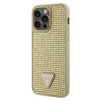 Guess Rhinestones Triangle Metal Logo Apple iPhone 15 Pro Max GUHCP15XHDGTPD Gold