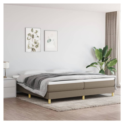 vidaXL Rám na boxspring posteľ sivohnedý 200x200 cm látka