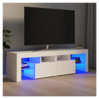 vidaXL TV skrinka s LED svetlami, biela 140x36,5x40 cm