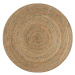 Kusový koberec Capri Jute Natural/Blue kruh Rozmery kobercov: 133x133 (priemer) kruh