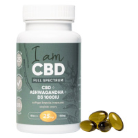 I AM CBD Full Spectrum CBD kapsle 1 500mg, D3, Ashwagandha 60 kapsúl