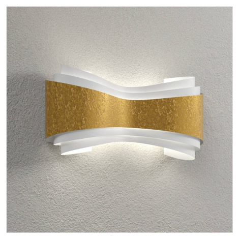 Elegantné dizajnové nástenné svietidlo Ionica, zlatý pás Selene