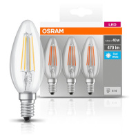 OSRAM LED sviečka E14 4W filament 4 000K 470lm 3ks