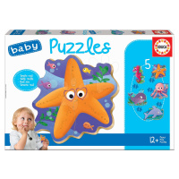 Puzzle pre najmenších Baby 5 Educa Morské zvieratká od 12 mes