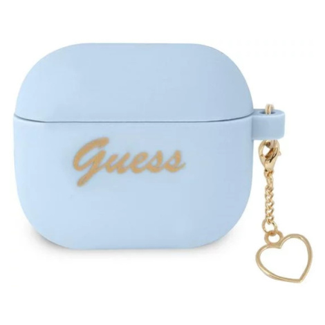 Obal Guess GUA3LSCHSB AirPods 3 cover blue Silicone Charm Collection (GUA3LSCHSB)