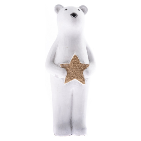 Betónový medveď s hviezdou, 20 cm