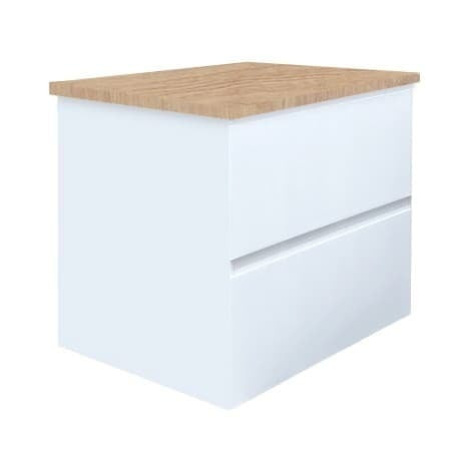 Kúpeľňová skrinka s krycou doskou SAT B-Way 59x50x45 cm biela lesk BWAY260WDOAK