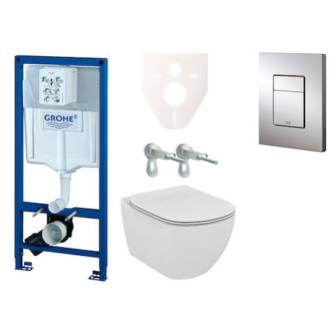 Cenovo zvýhodnený závesný WC set Grohe do ľahkých stien / predstenová montáž + WC Ideal Standard