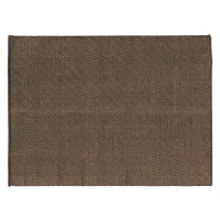 Douceur d intérieur  TAPIS RECTANGLE 120 x 170 CM JUTE UNI+COTON UNI LIVIO NOIR  Koberce Hnedá