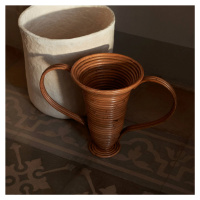 Ferm LIVING Váza Amphora, ratan, tkaná, výška 30 cm