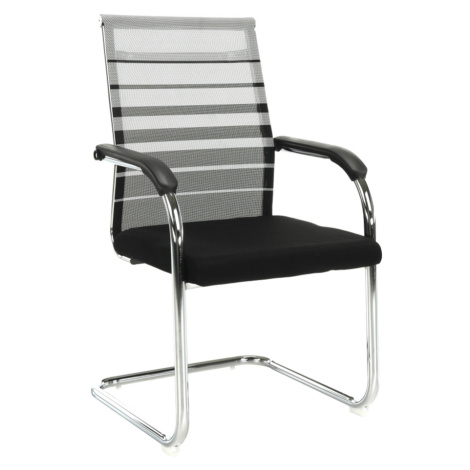 Zasadacia stolička, sivá/čierna/strieborná, ESIN Tempo Kondela