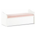 Detská posteľ 90x200 s lavicou sunbow - béžová/ružová