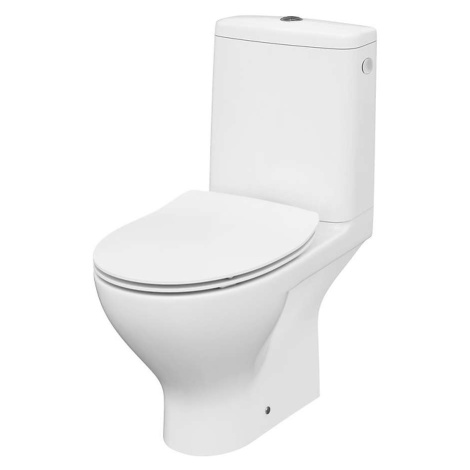 Cersanit Moduo - WC kombi s doskou SoftClose, zadný odpad, bočné napúšťanie, CleanOn, biela K116