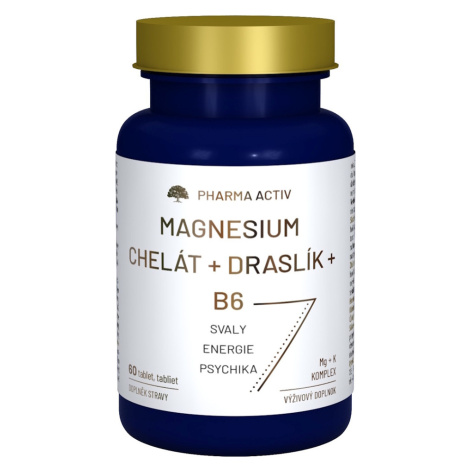PHARMA ACTIV Magnesium Chelát + Draslík + B6 60 tabliet