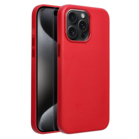 Leather Mag Cover for IPHONE 15 PRE MAX red