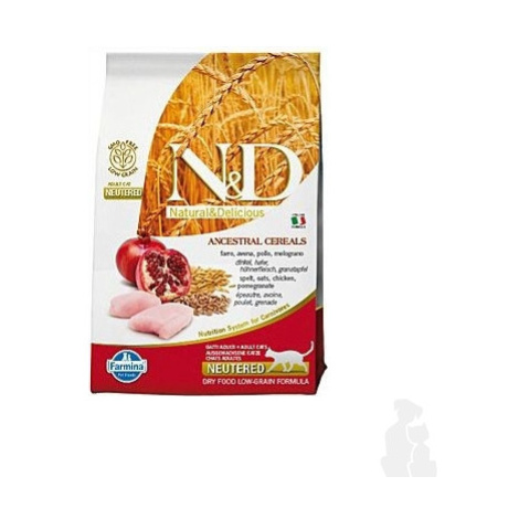 N&D LG CAT Neutered Chicken & Pomegranate 5kg