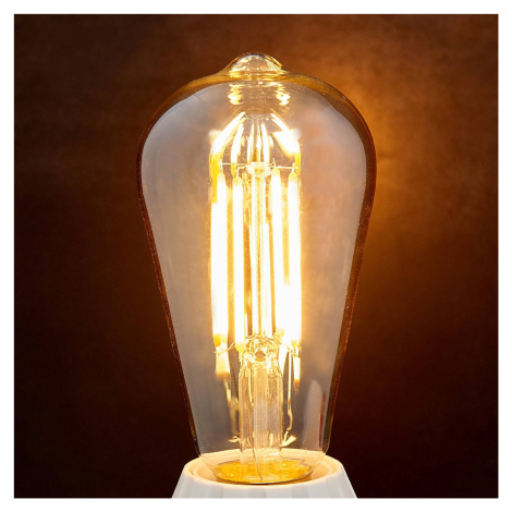 LED rustikálna lampa E27 6W 500 lm, jantárová 1 800 K Lindby