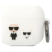 Púzdro Karl Lagerfeld AirPods 3 cover white Silicone Karl & Choupette (KLACA3SILKCW)