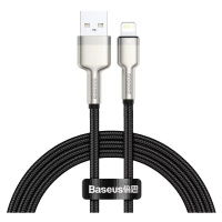 Kábel USB cable for Lightning Baseus Cafule, 2.4A, 1m, black (6953156202245)