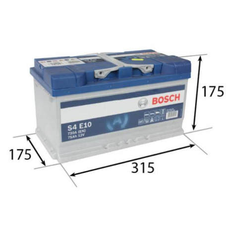 BOSCH EFB S4 75Ah Autobatéria 12V , 730A , 0 092 S4E 100