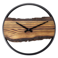 Sconto Nástenné hodiny FOREST drevo/kov, priemer 30 cm